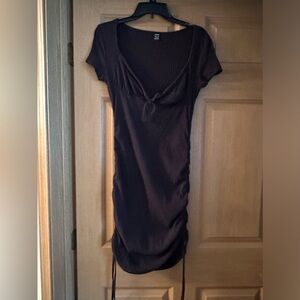 SHEIN black cinch side dress
